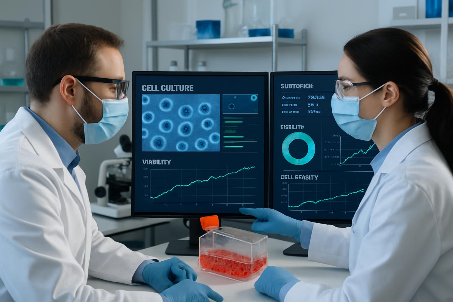 Biotech cell culture monitoring with machine learning analytics